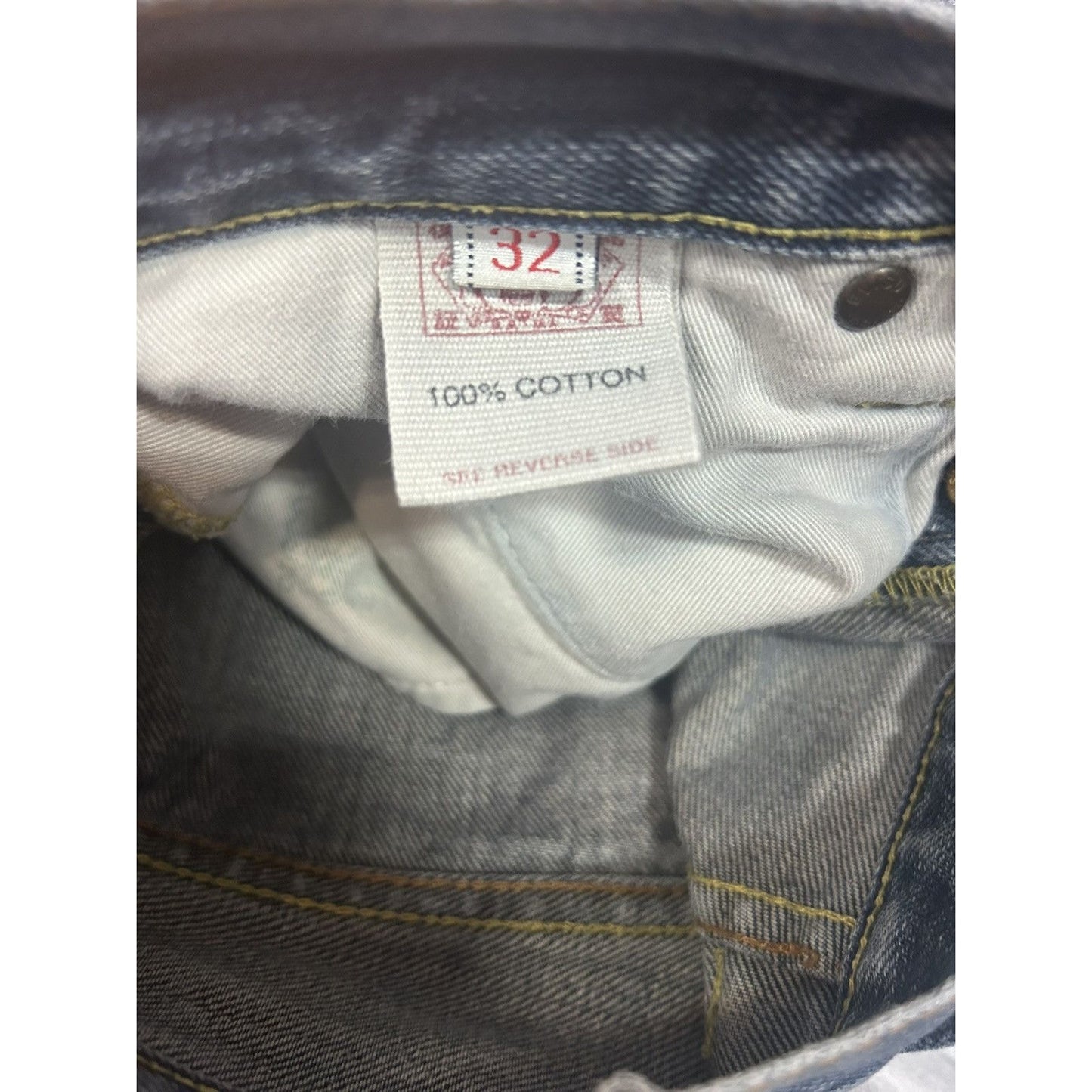 Evisu jeans vintage embroidery seagull logo selvedge denim