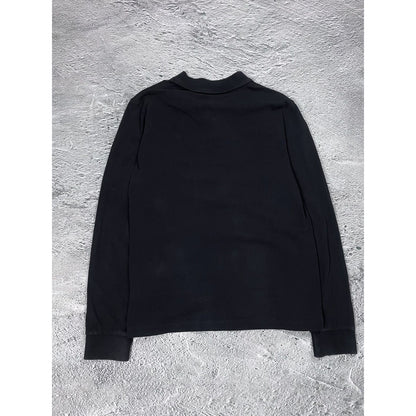 Moncler Polo Shirt black long sleeve T-shirt logo