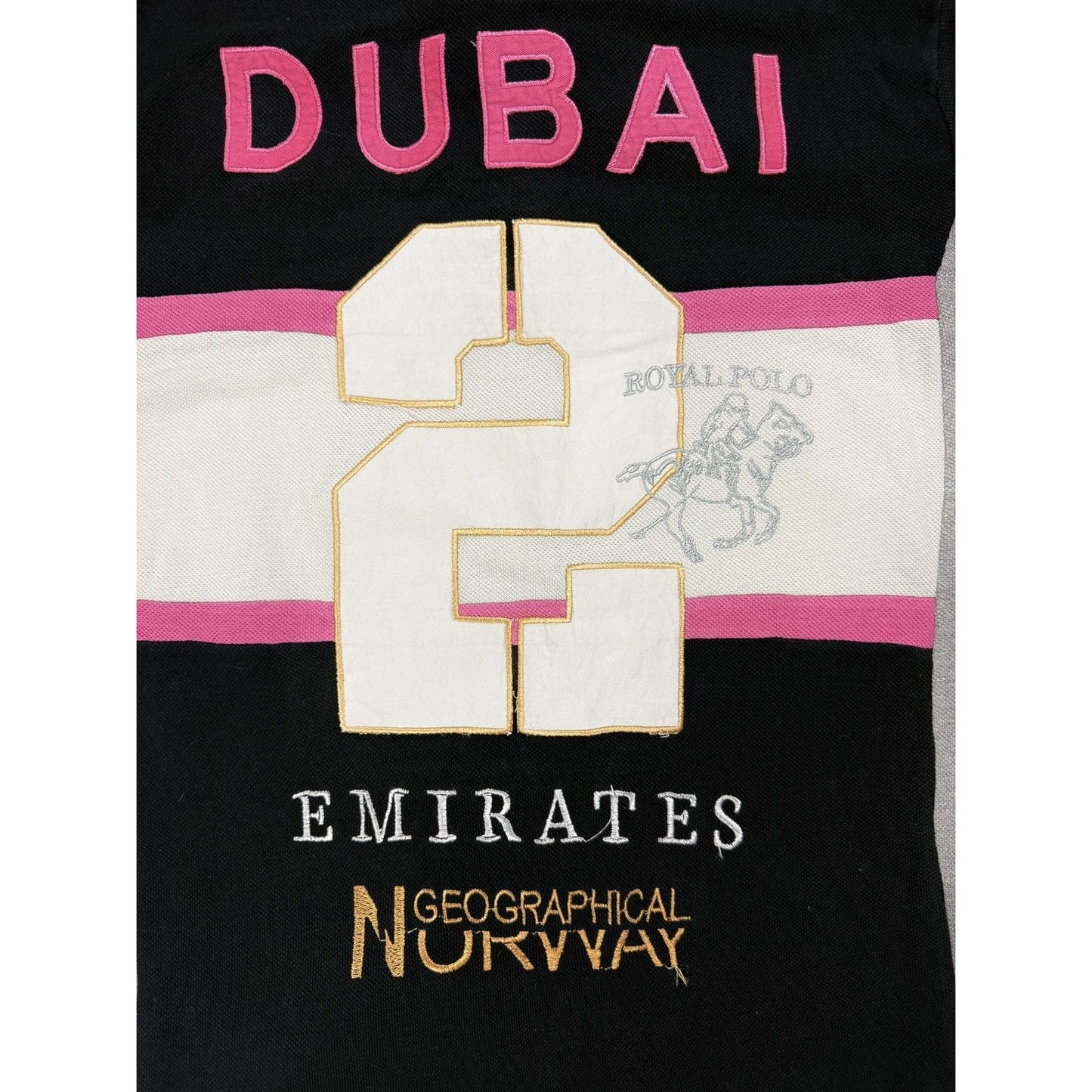 Chief Keef Polo Geografical Norway Dubai T-shirt black pink