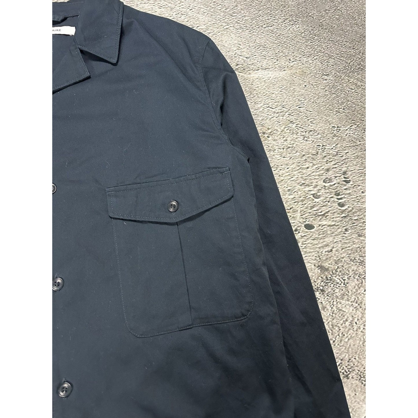 Uniqlo Lemaire Cotton Jacket navy button-up