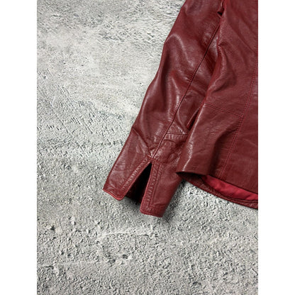 Red Rock Star Leather blazer Jacket vintage Y2K