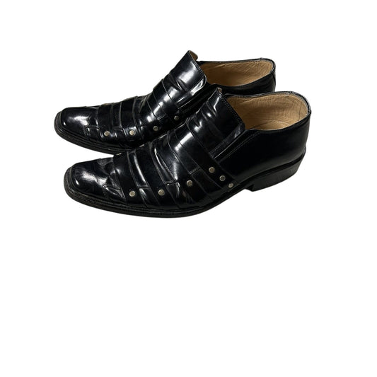 Lagerfeld black studded leather shoes