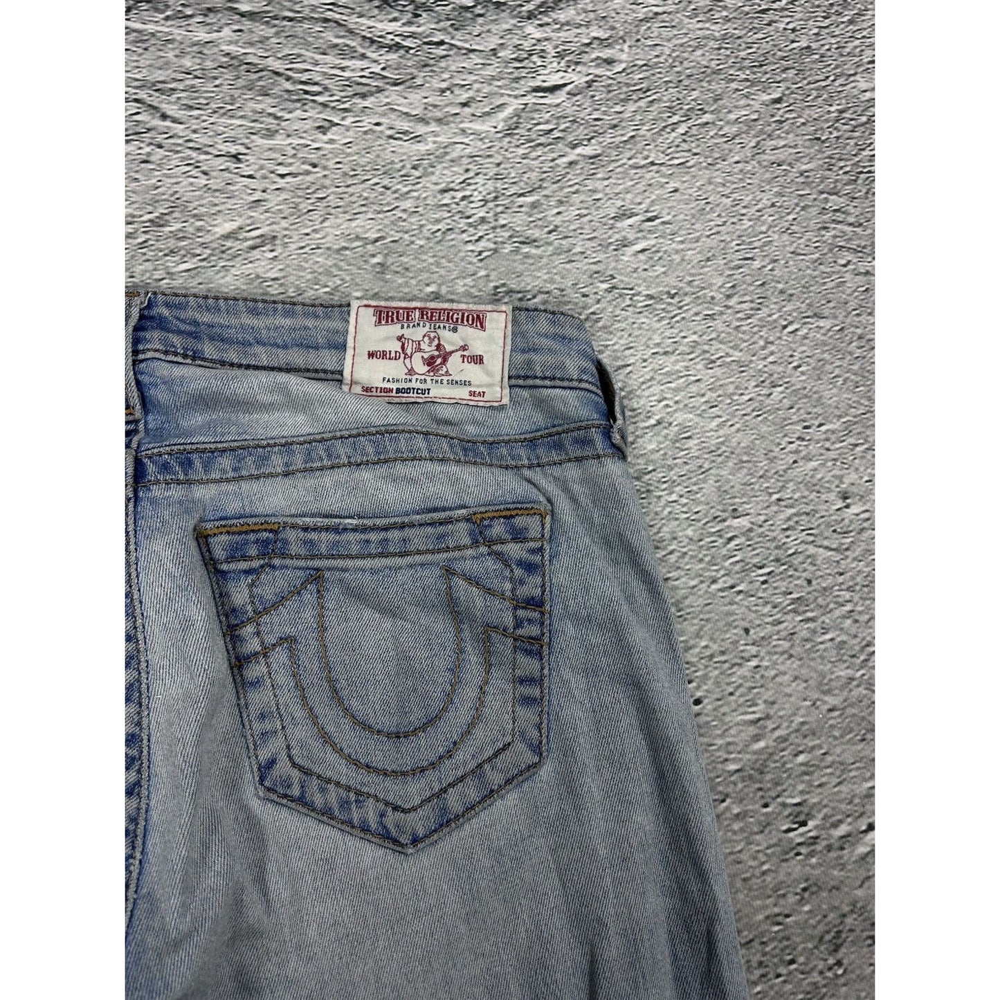 True Religion jeans vintage bootcut denim pants baby blue