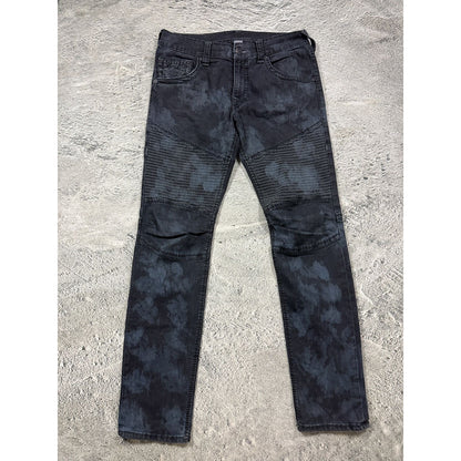 True Religion jeans biker black vintage washed