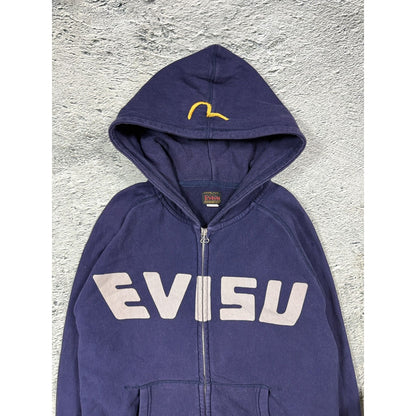 Evisu zip hoodie daicock big logo navy logo hoodie