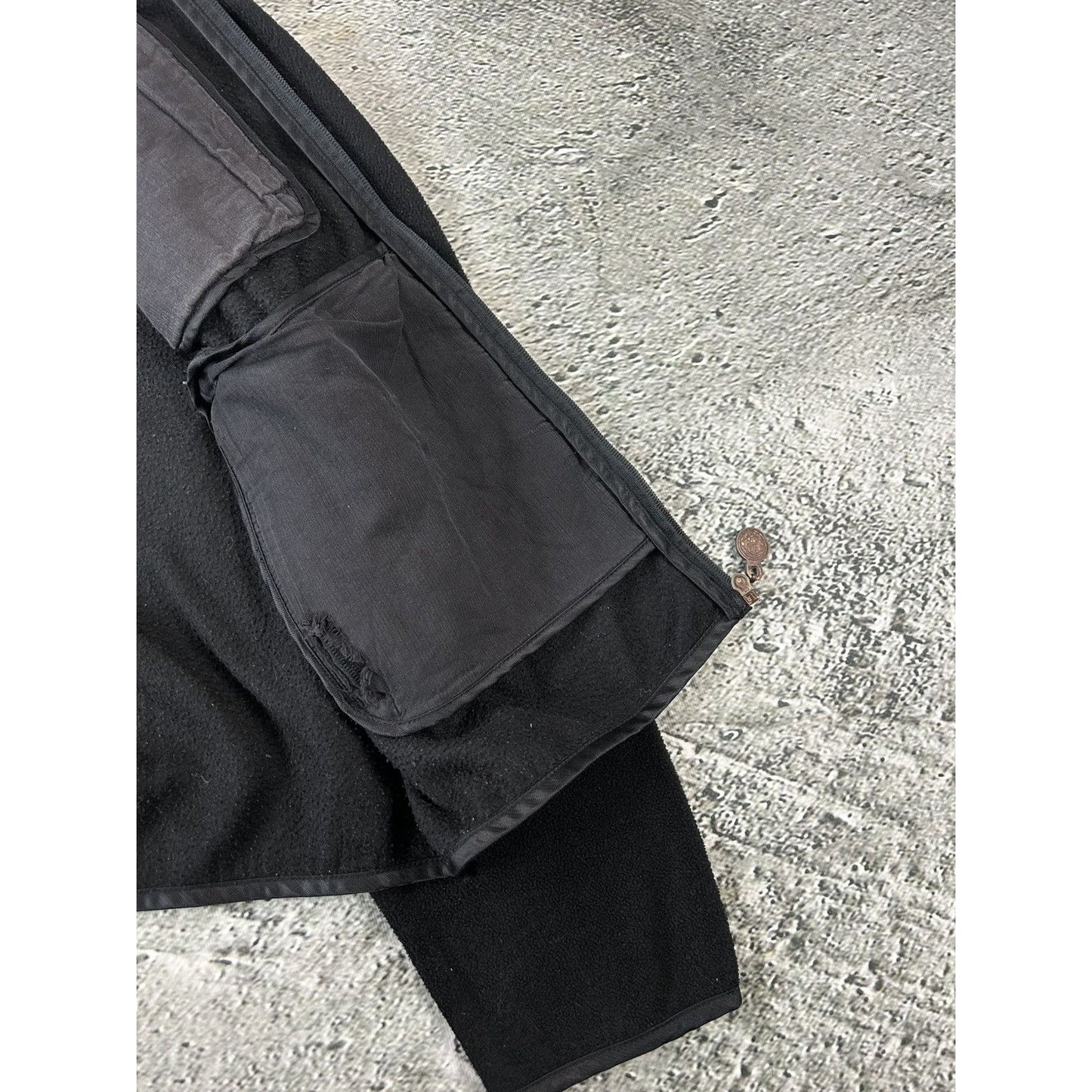 Evisu fleece black vintage big logo seagull multipocket