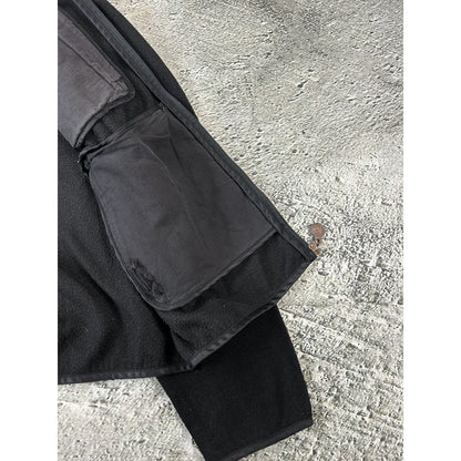 Evisu fleece black vintage big logo seagull multipocket