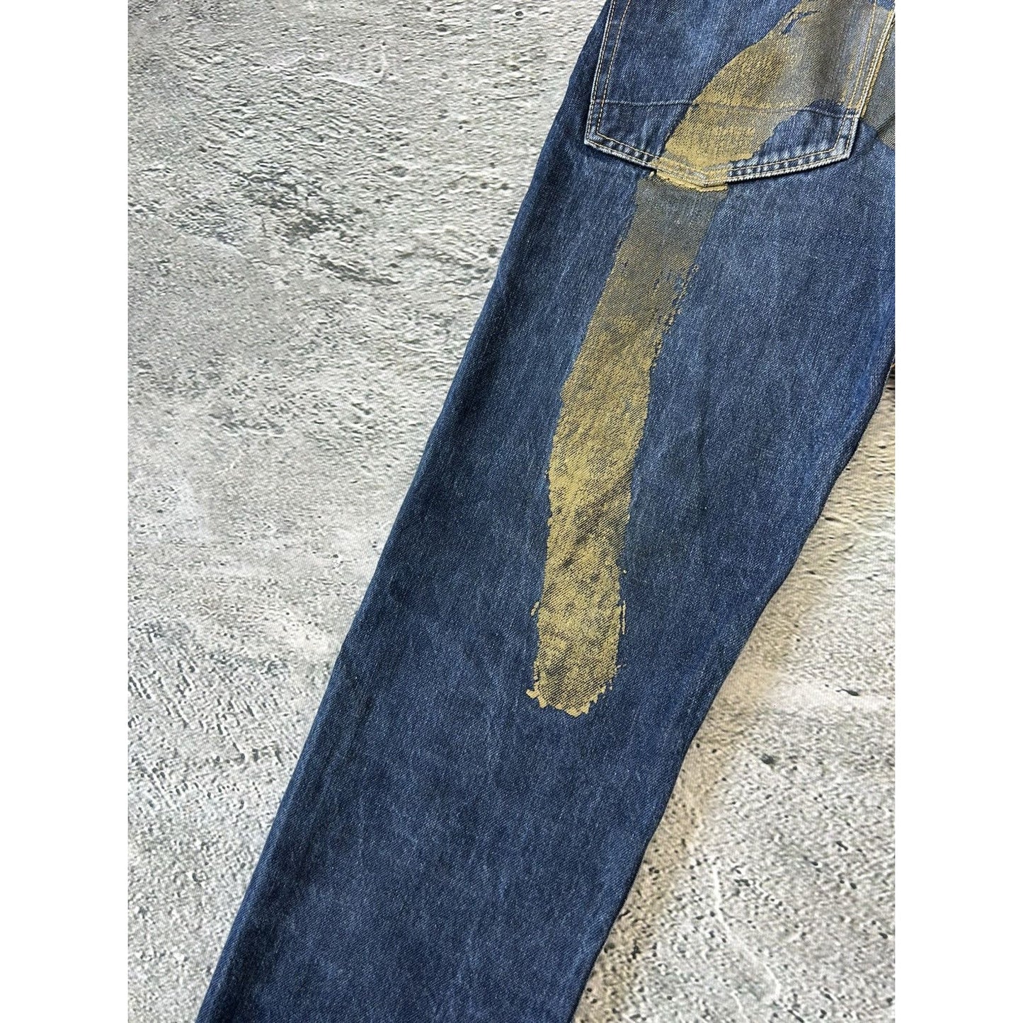Evisu jeans daicock big logo gold selvedge denim Japan
