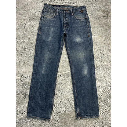 Pelle Pelle vintage navy jeans big logo Y2K