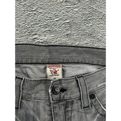 True Religion vintage grey jeans denim pants Y2K