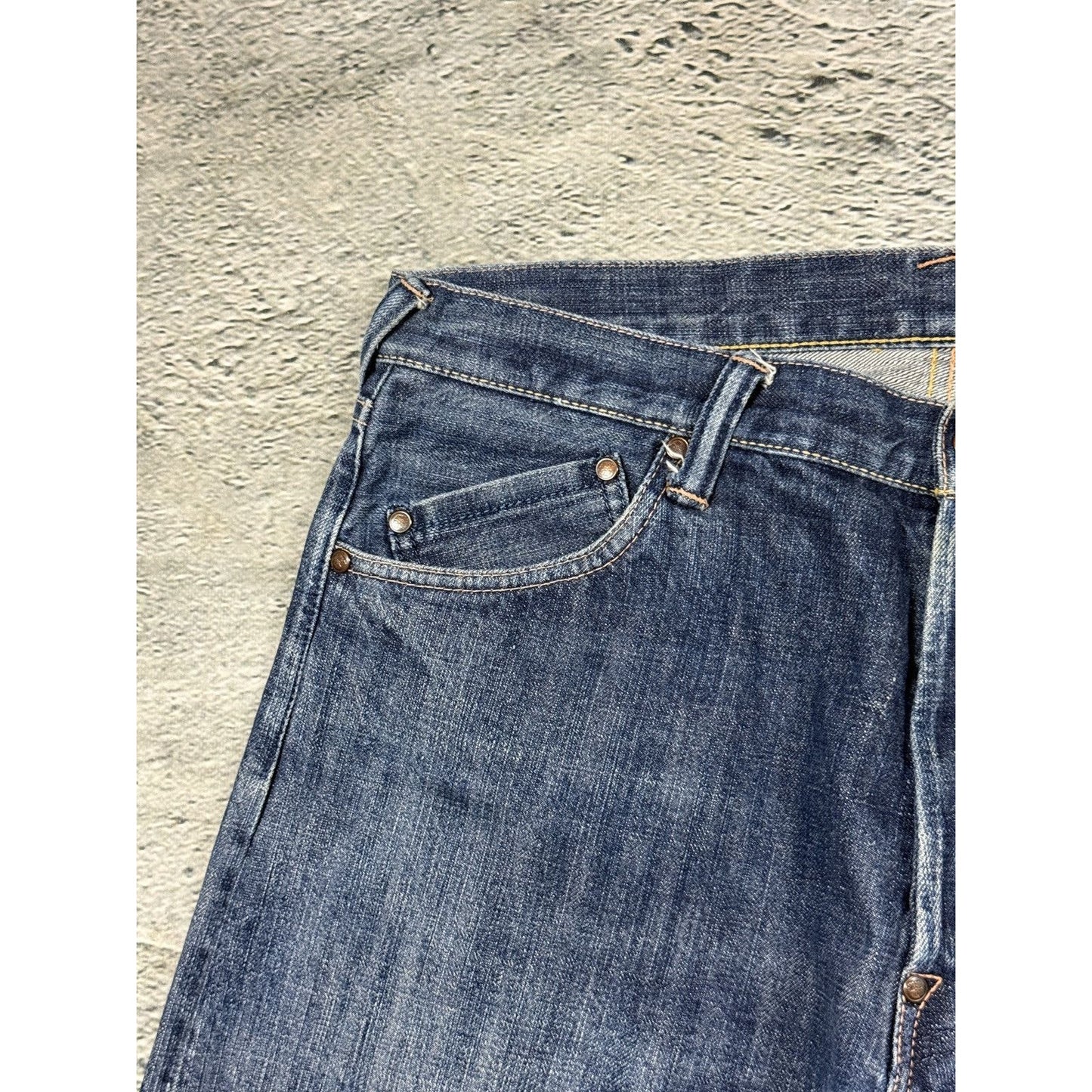 Evisu Yamane jeans vintage design selvedge embroidery cat