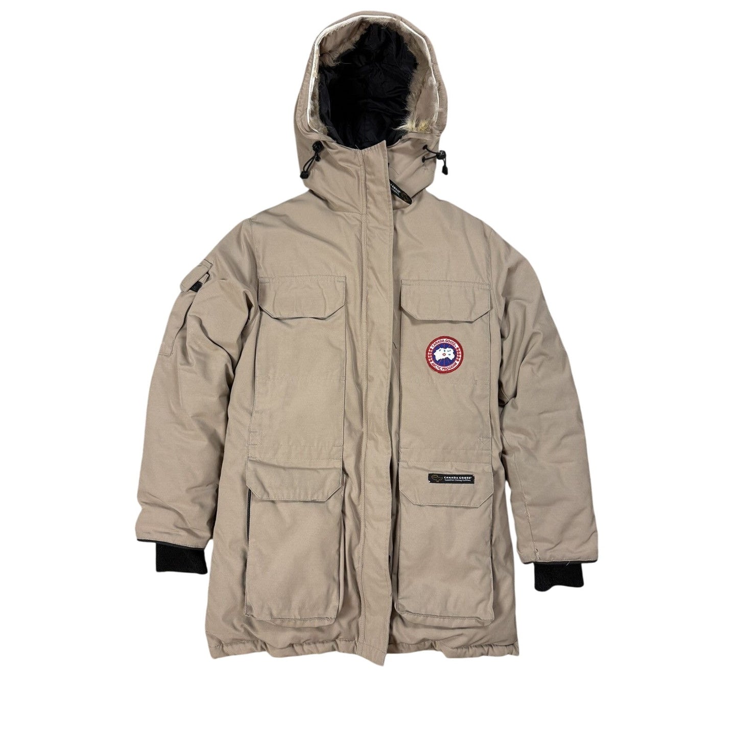 Canada Goose expedition jacket beige puffer no fur