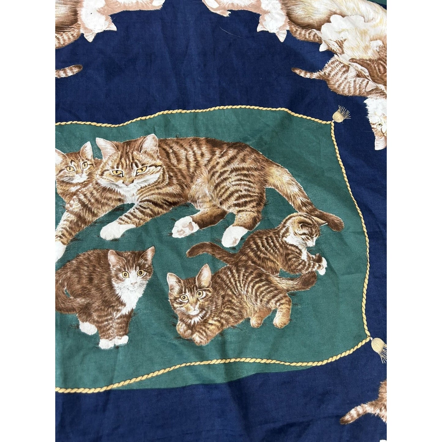 Vintage scarf cats fullprint shawl