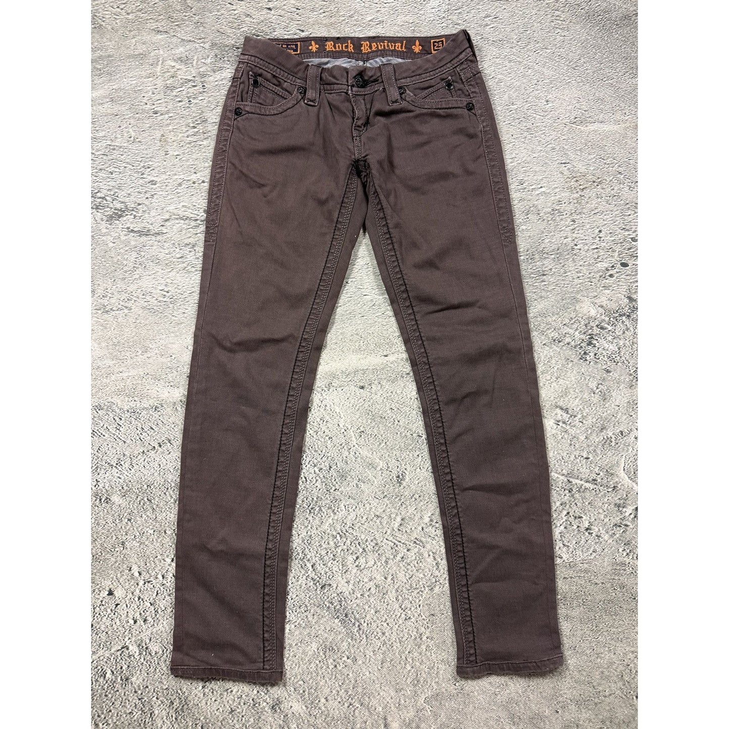 Rock Revival vintage brown jeans Y2K straight