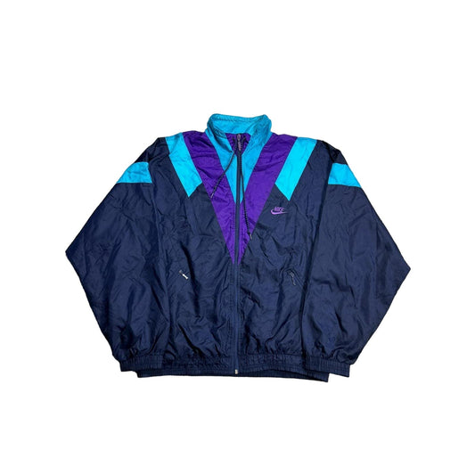 Nike track jacket navy vintage 80s multicolor