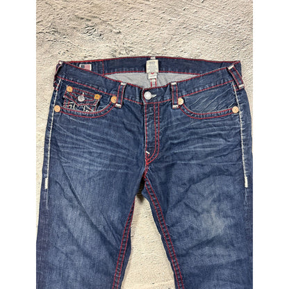 True Religion jeans red white stitch blue Ricky Super T