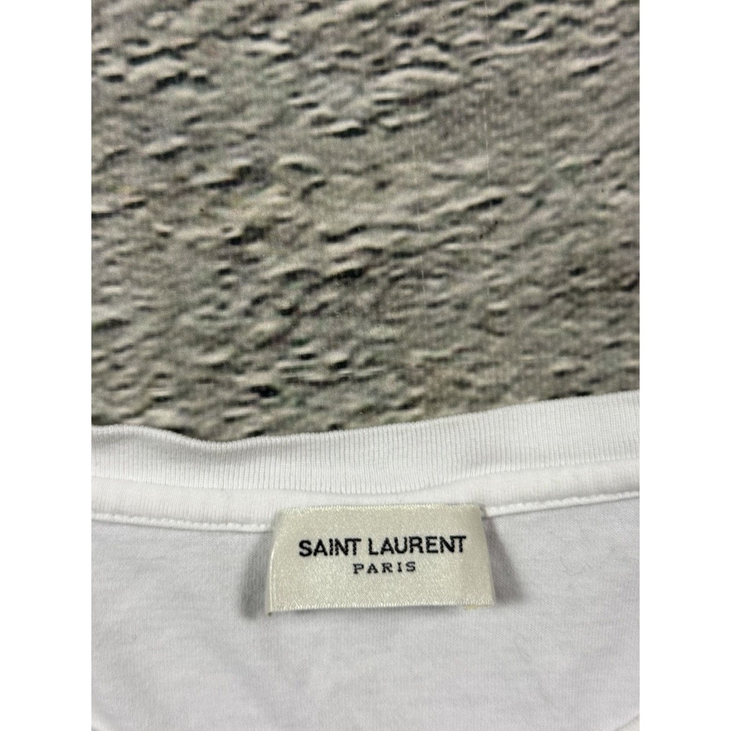 Saint Laurent Paris Hedi Slimane logo T-shirt SLP white