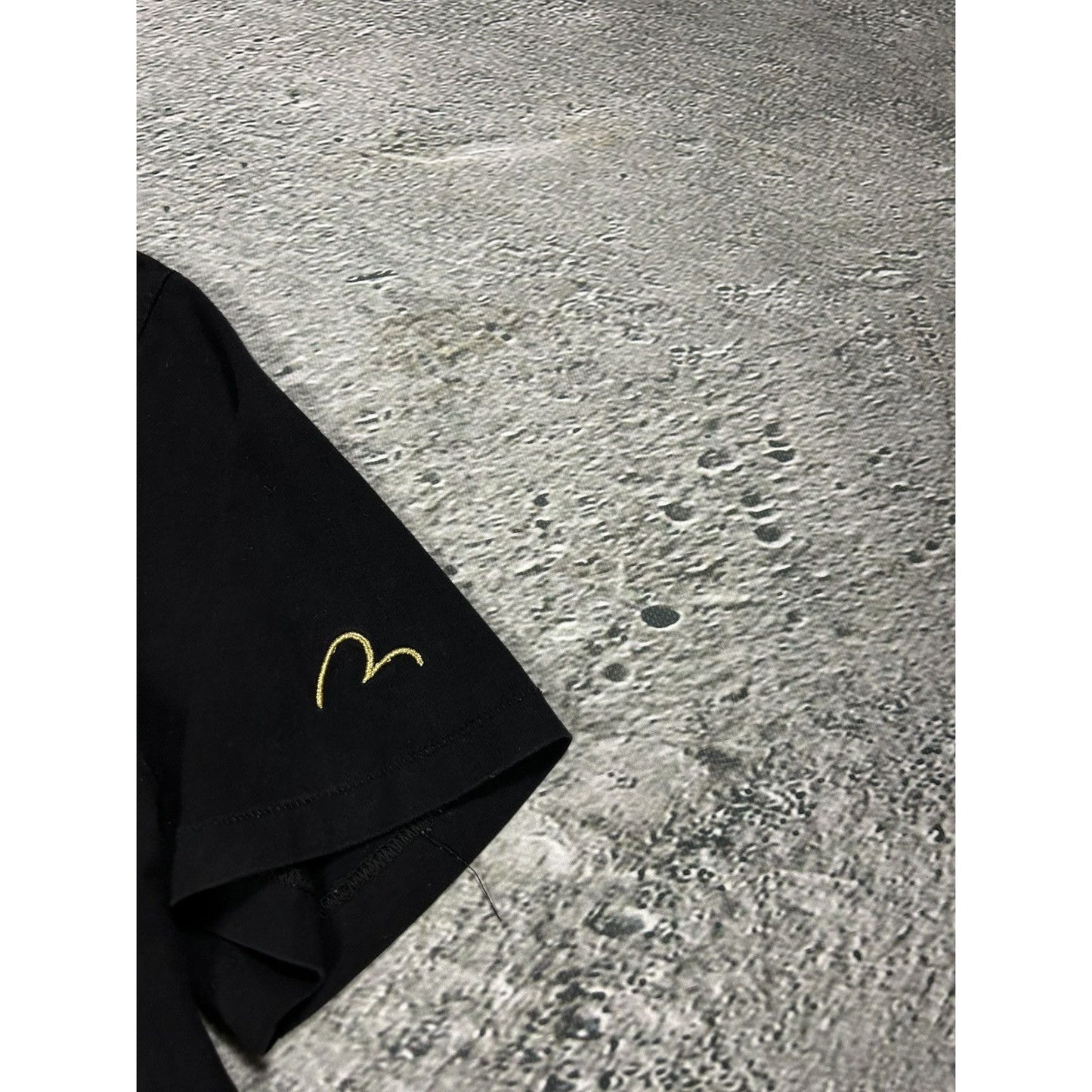 Evisu t-shirt vintage big logo seagull black white