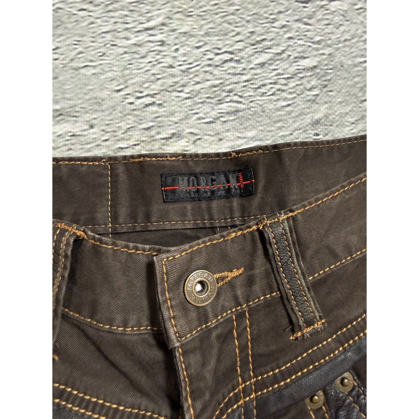 Morgan Homme Y2K jeans flared brown