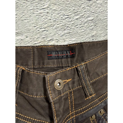 Morgan Homme Y2K jeans flared brown
