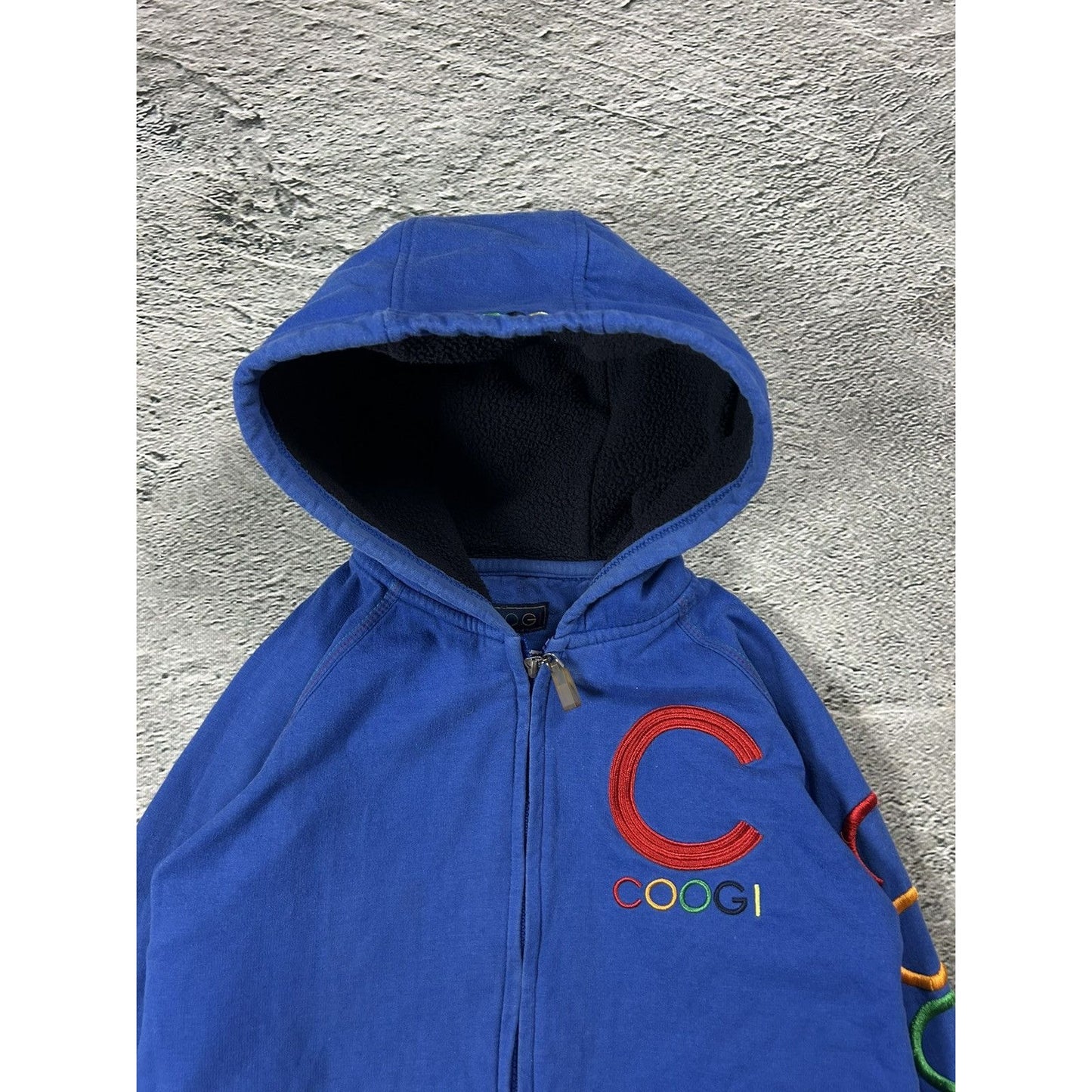 Coogi vintage zip hoodie blue Australia logo Y2K