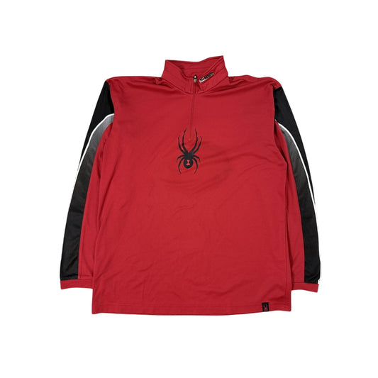 Spyder long sleeve red half zip sweatshirt motocross running
