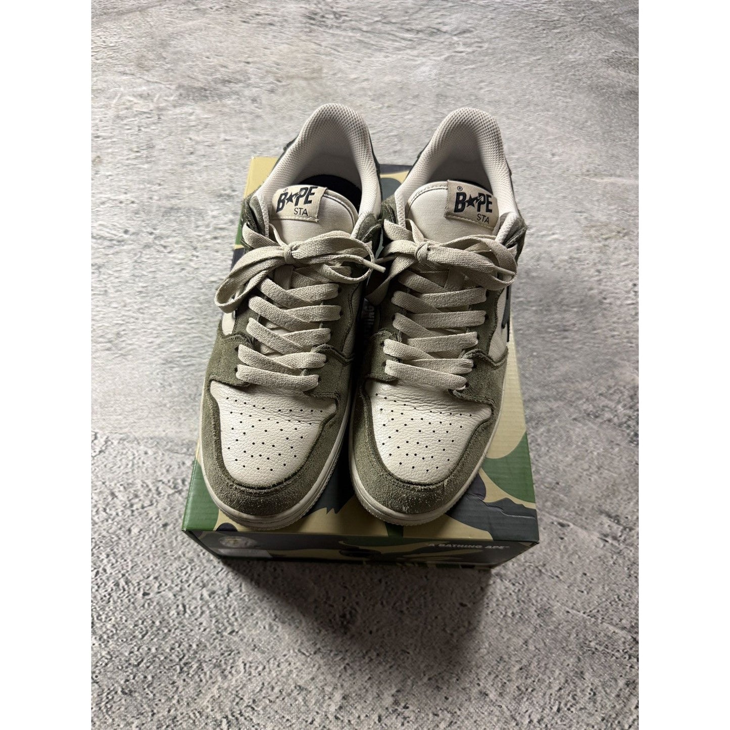 Bapesta Sk8-sta Bape sneakers khaki green a bathing ape