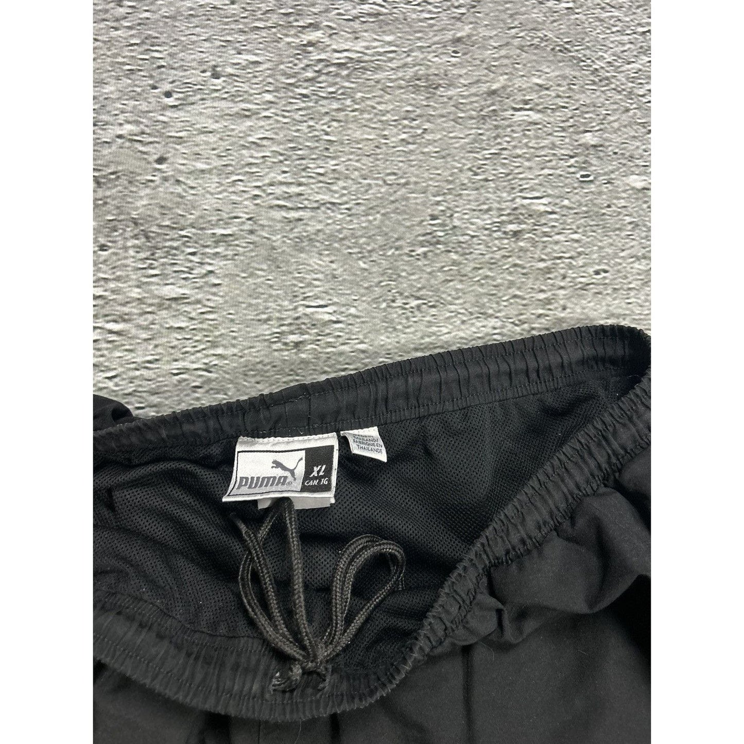 Puma vintage black nylon track pants small logo