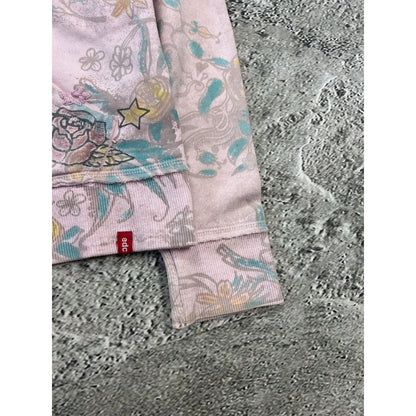 Y2K zip hoodie pink edc esprit Ed Hardy style