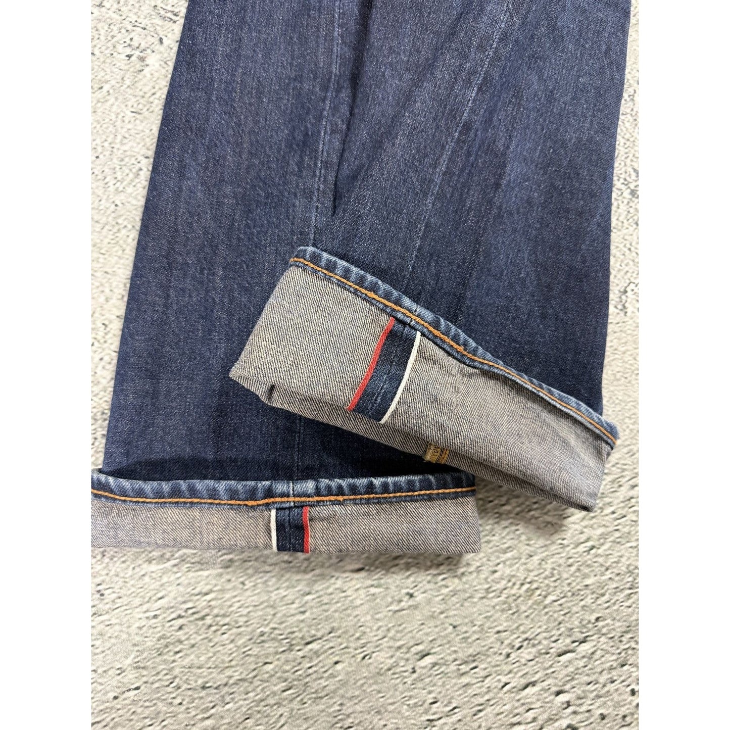 Evisu jeans daicock big logo red selvedge denim