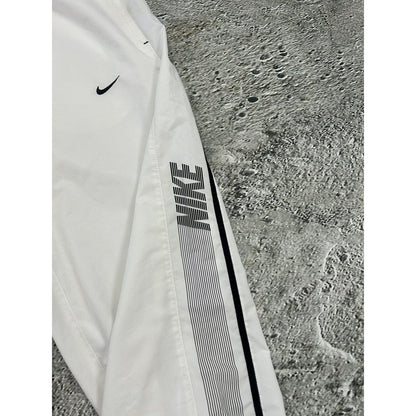 Nike vintage white nylon track pants drill Y2K parachute