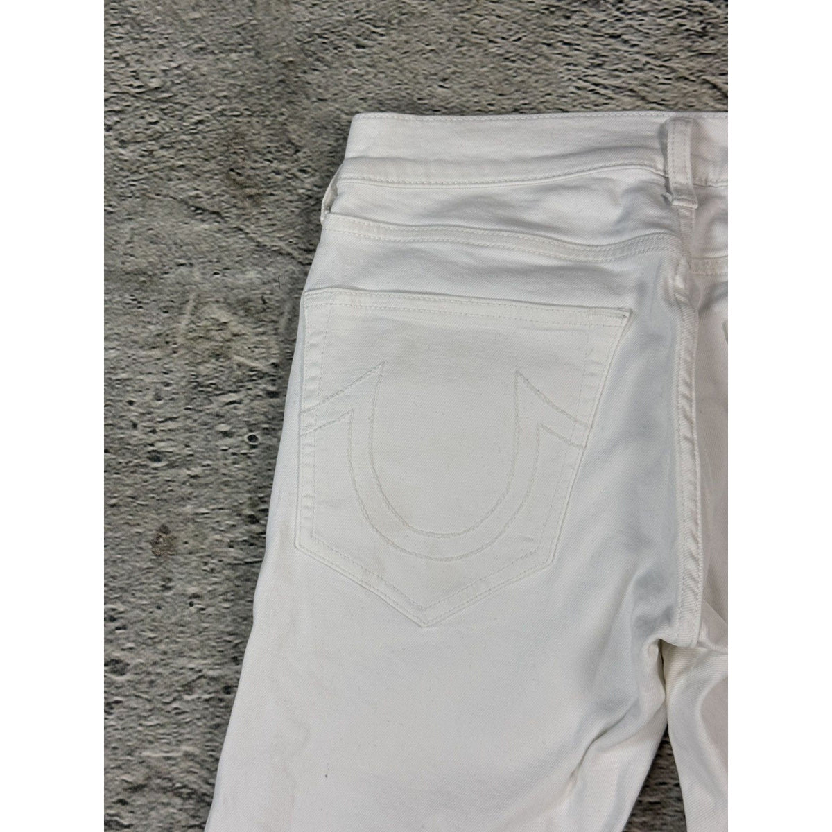 True Religion jeans biker rocco white washed Y2K slim skinny
