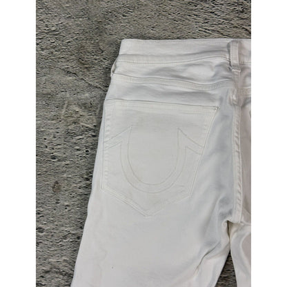 True Religion jeans biker rocco white washed Y2K slim skinny