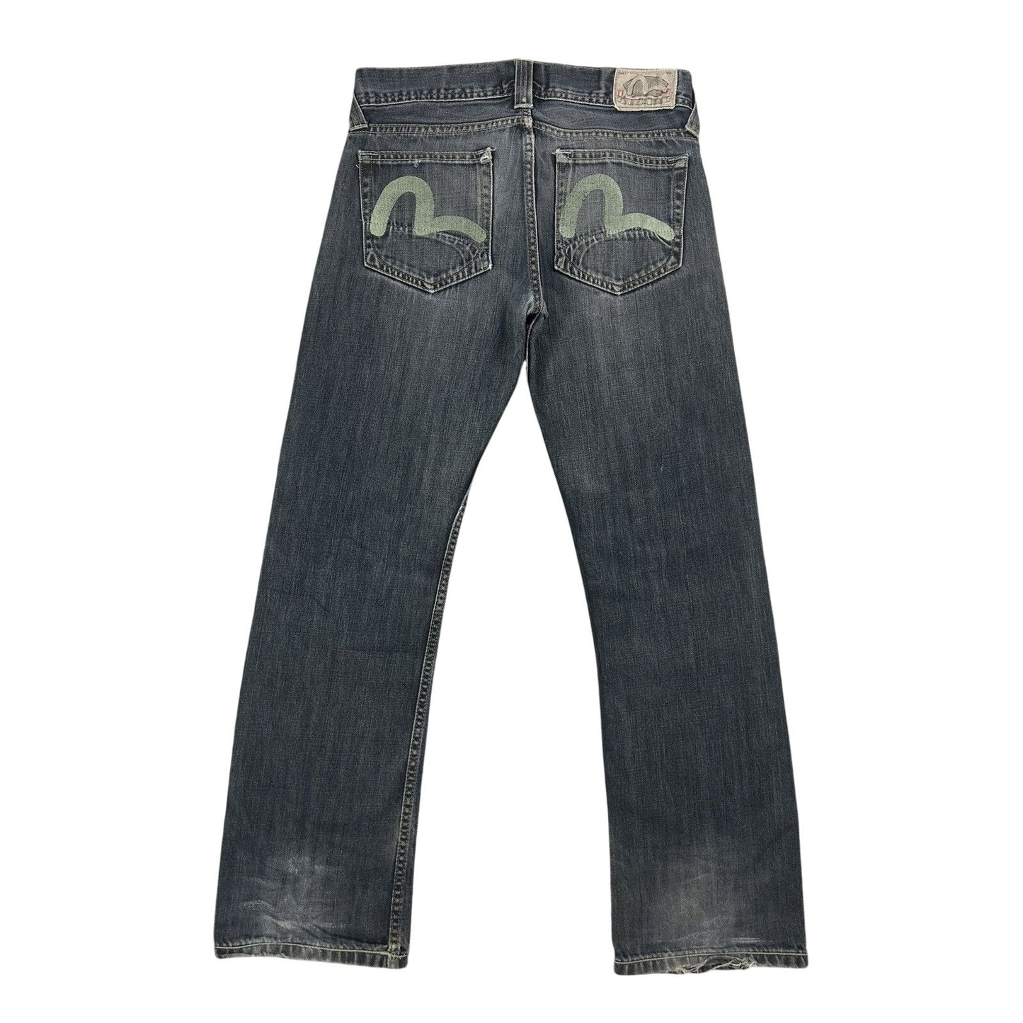 Evisu x Puma jeans vintage grey bootcut mint seagulls