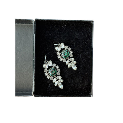 Gucci earrings silver green 925