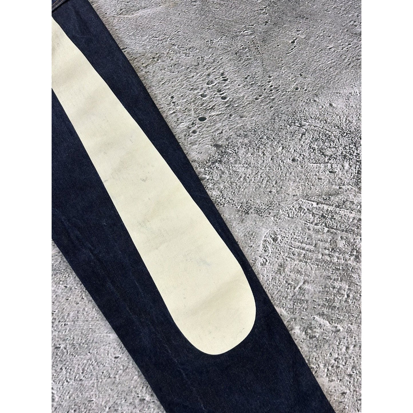 Evisu jeans daicock big logo white selvedge denim Y2K