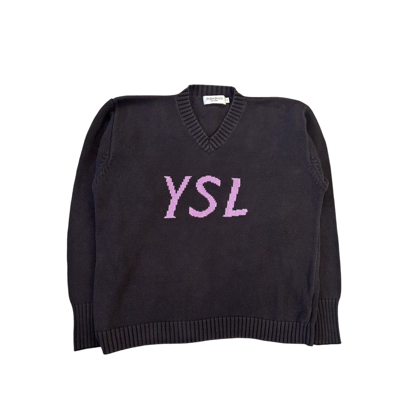 Saint Laurent Paris sweater big logo spellout jeans SLP YSL