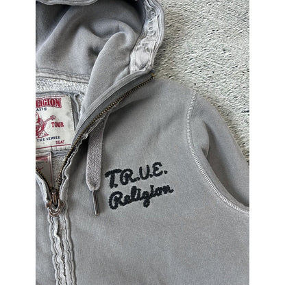 True Religion zip hoodie big logo vintage big logo Y2K