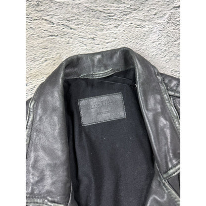 Allsaints Vintage Leather Jacket biker Avant Garde black