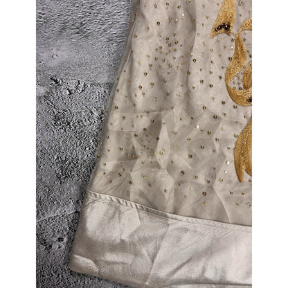 Red Valentino dress glitter beige gold