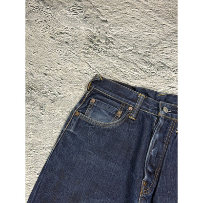 Evisu jeans daicock big logo black selvedge denim