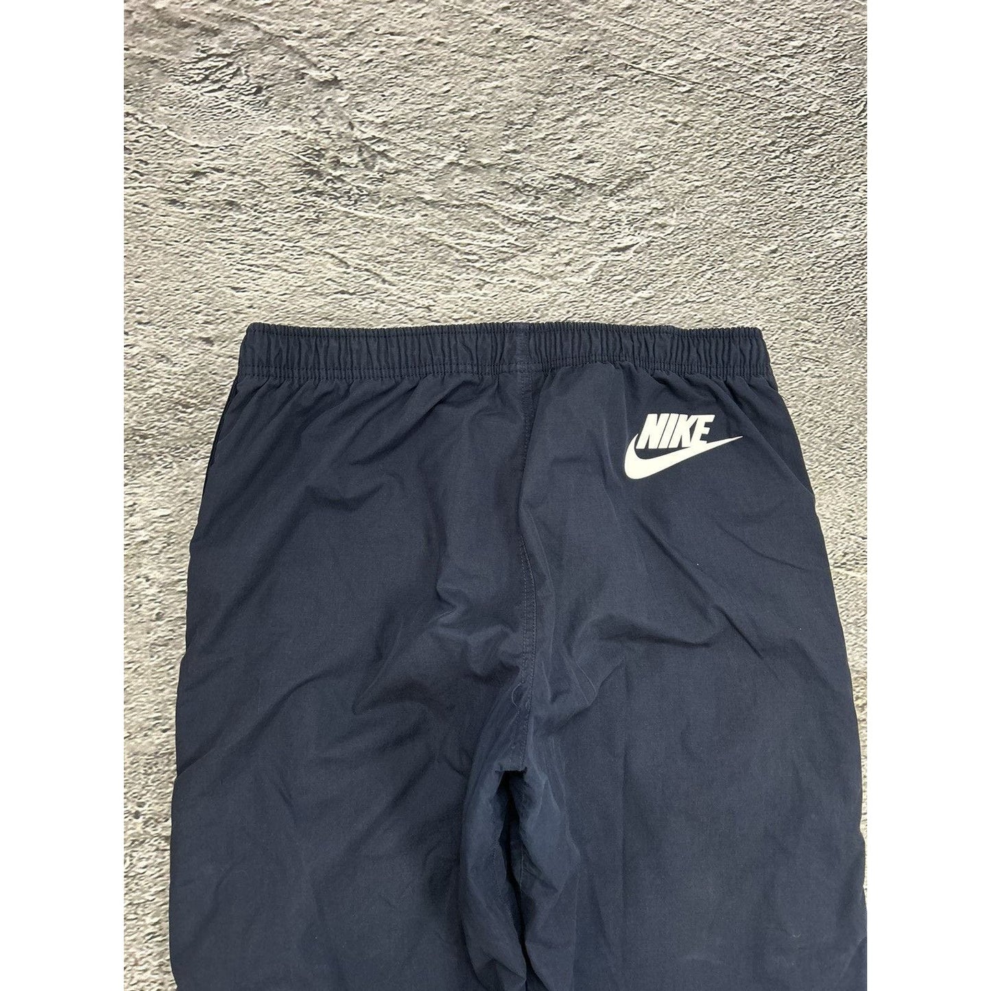 Nike vintage navy nylon track pants small swoosh drill Y2K