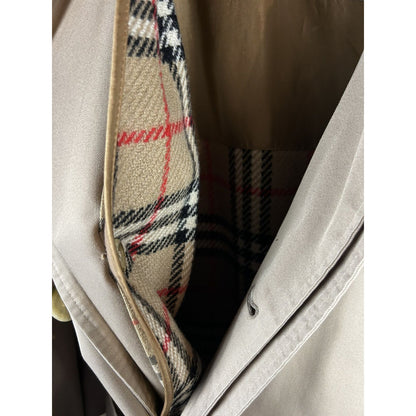 Burberrys trench coat beige wool lining vintage nova check