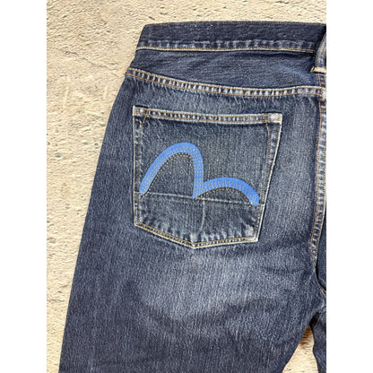 Evisu jeans vintage navy blue seagulls Genes