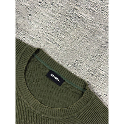 Diesel vintage sweater khaki Y2K big logo red