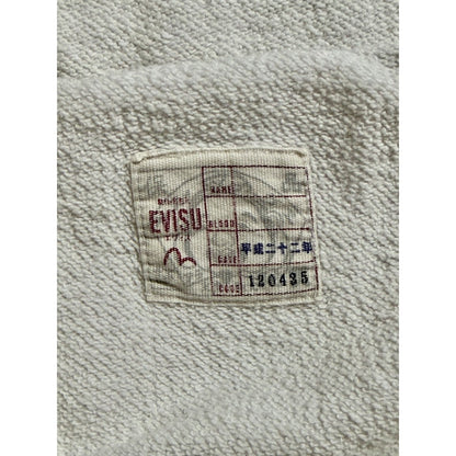 Evisu zip hoodie white vintage big logo seagull Y2K