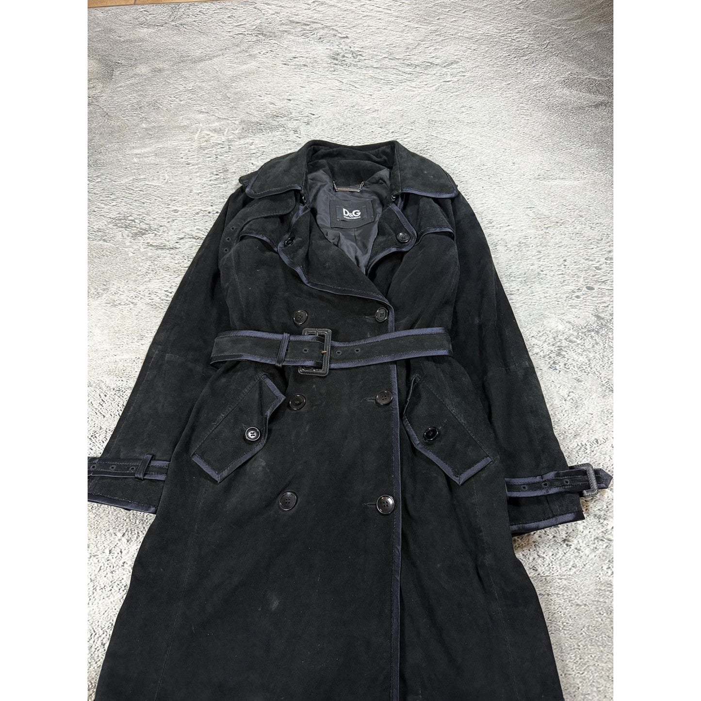 Dolce & Gabbana coat vintage black leather lambskin