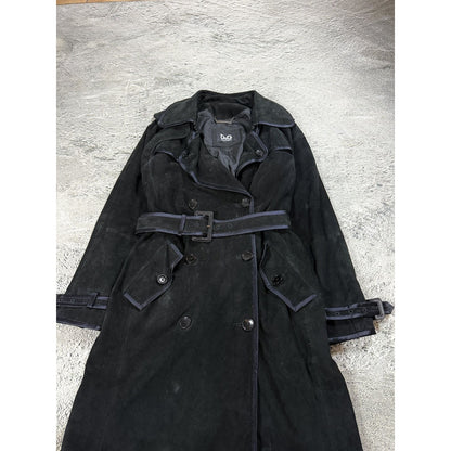 Dolce & Gabbana coat vintage black leather lambskin
