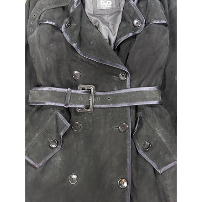 Dolce & Gabbana coat vintage black leather lambskin