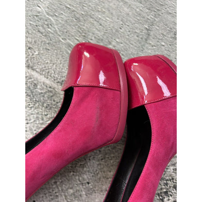 Saint Laurent Paris Tribute 2 High Heels Fushia Pink Suede